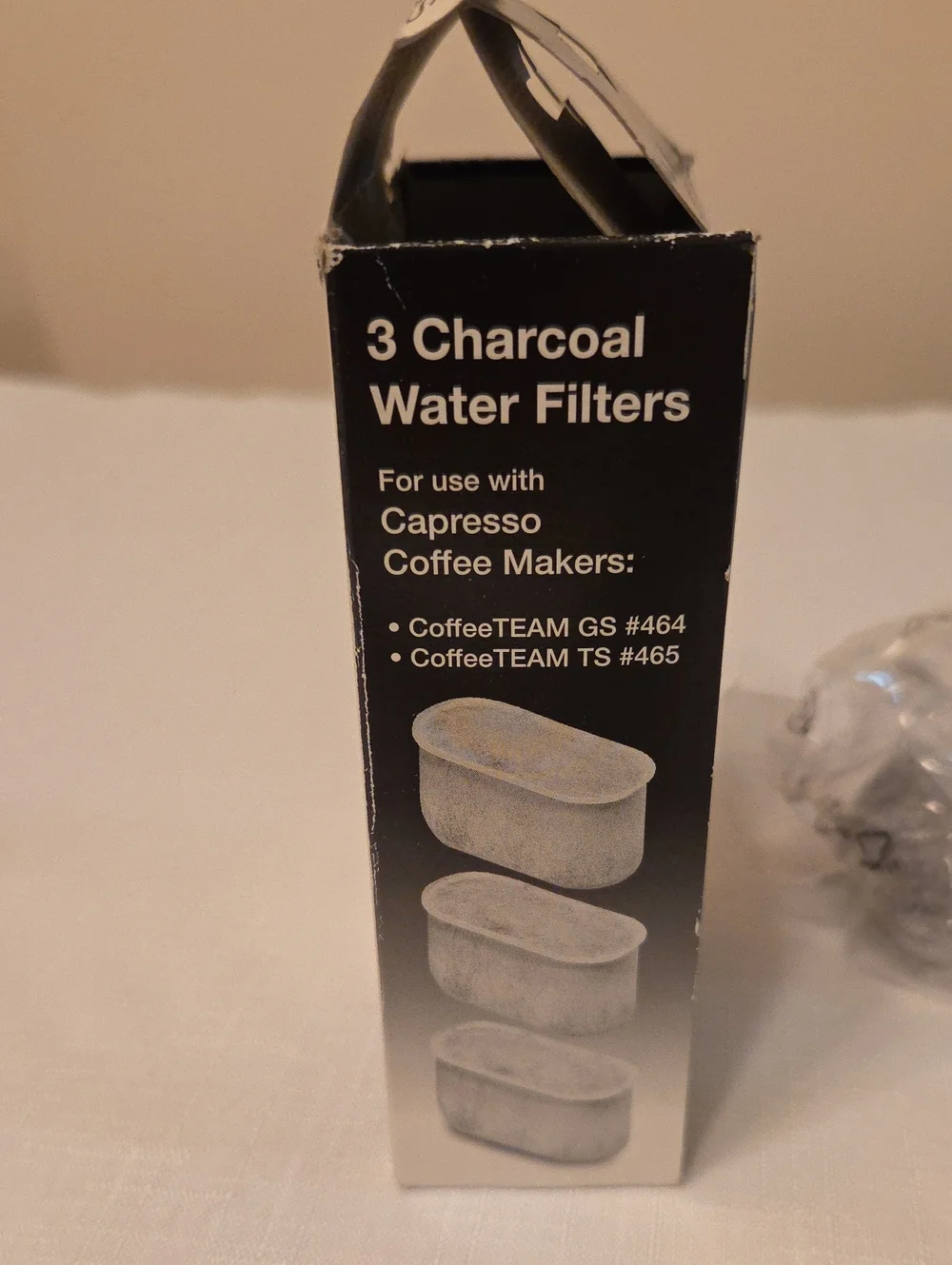 Capresso Charcoal Water Filters For Coffee Makers 3 Filters 2 Sealed 1 Open